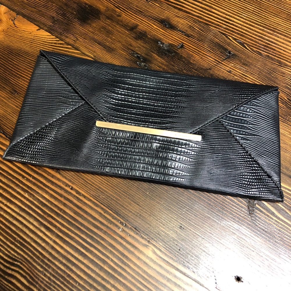 BCBGMaxAzria Envelop Clutch Black